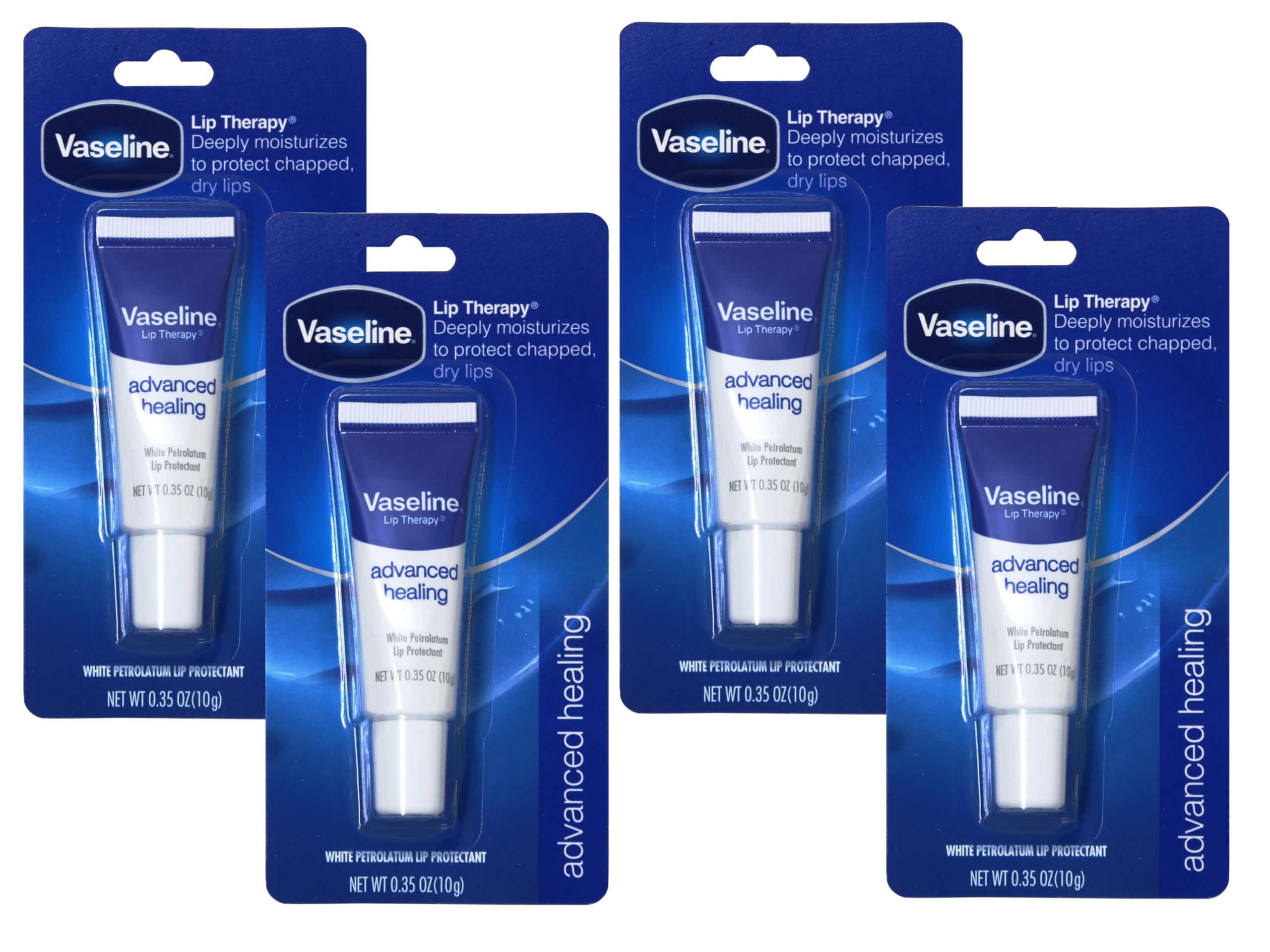 Vaseline Lip Therapy Avanzada, bálsamo labial, vista frontal, ideal para hidratación diaria.