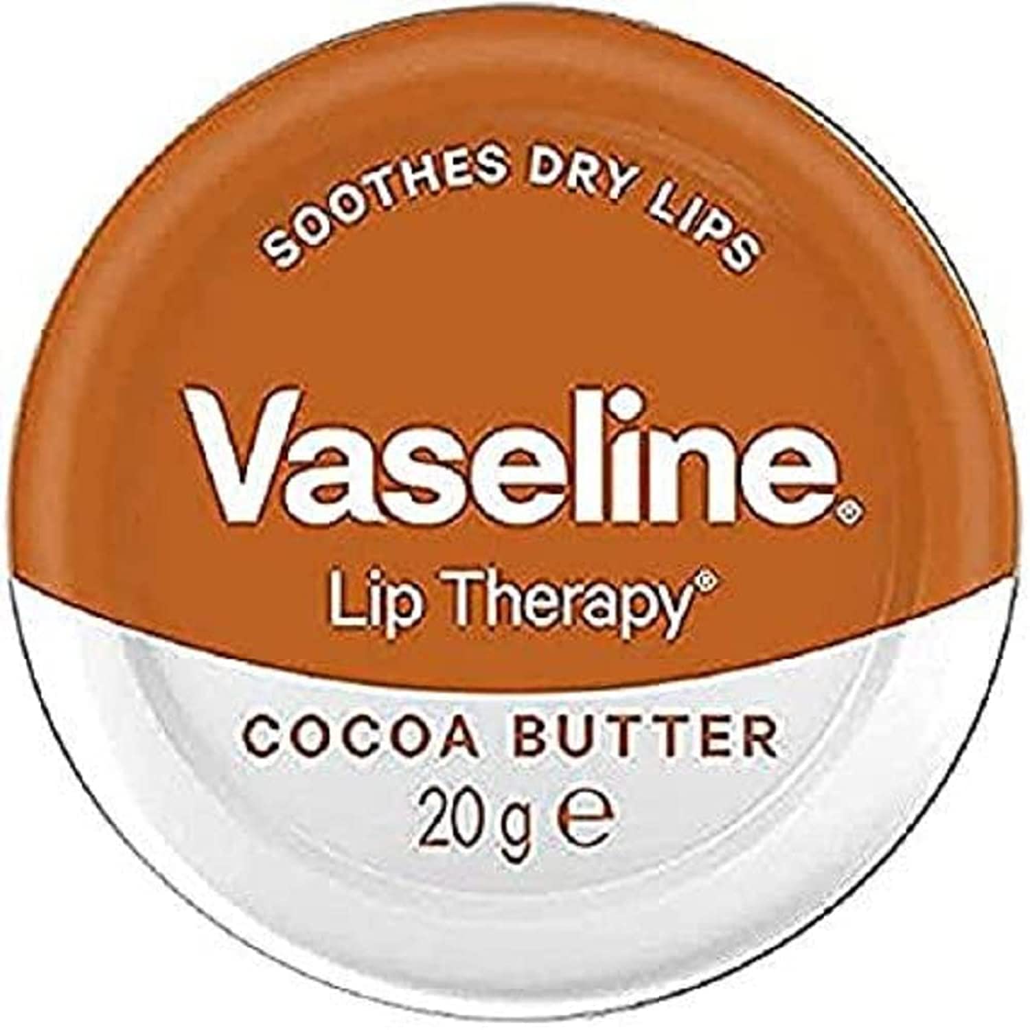 Vaseline Lip Therapy envase de 20 g, hidrata labios secos con brillo natural.