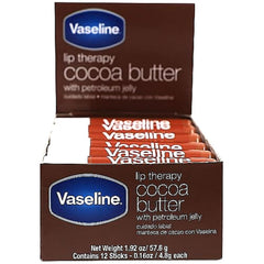 Vaseline Lip Therapy Cocoa en barra, hidratación suave para labios secos durante el día.