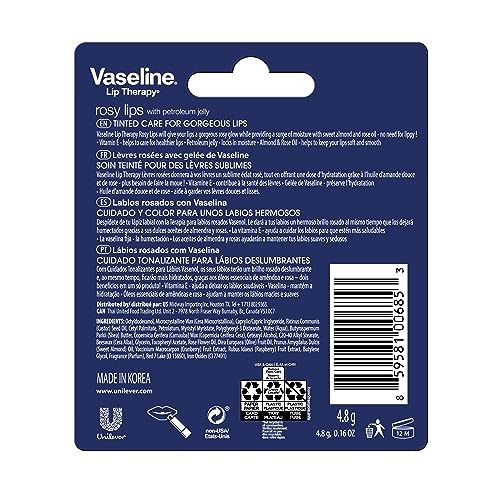 Vaseline Lip Therapy Cocoa Butter stick front with rich, nourishing glow.