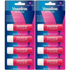 Vaseline Lip Therapy Rosy Lips 8-pack en caja, hidratación para labios
