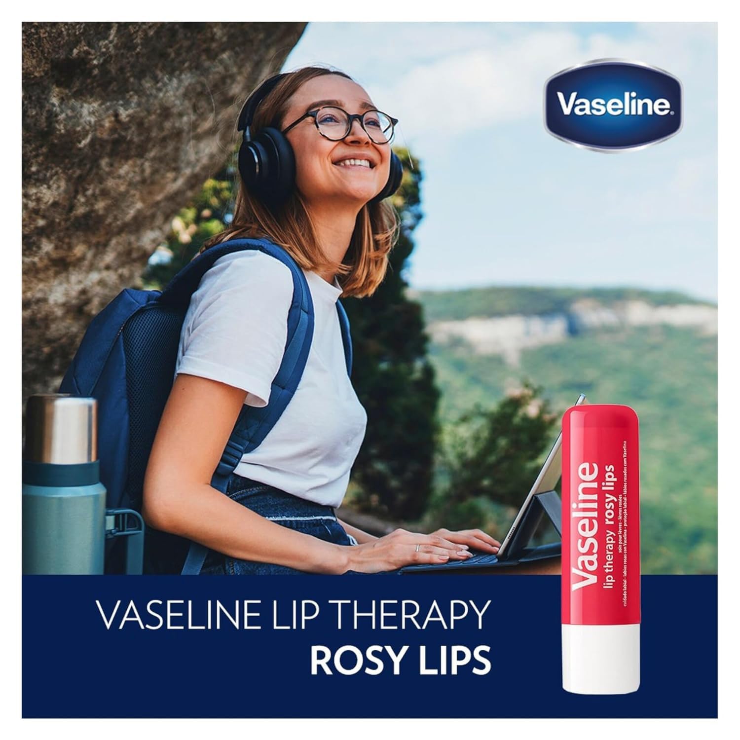 Vaseline Lip Therapy Rosy Lips con tinte natural para color suave