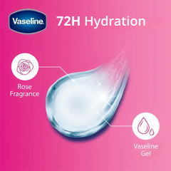 Vaseline Lip Therapy Rosy Lips packaging close-up emphasizing travel-friendly design.