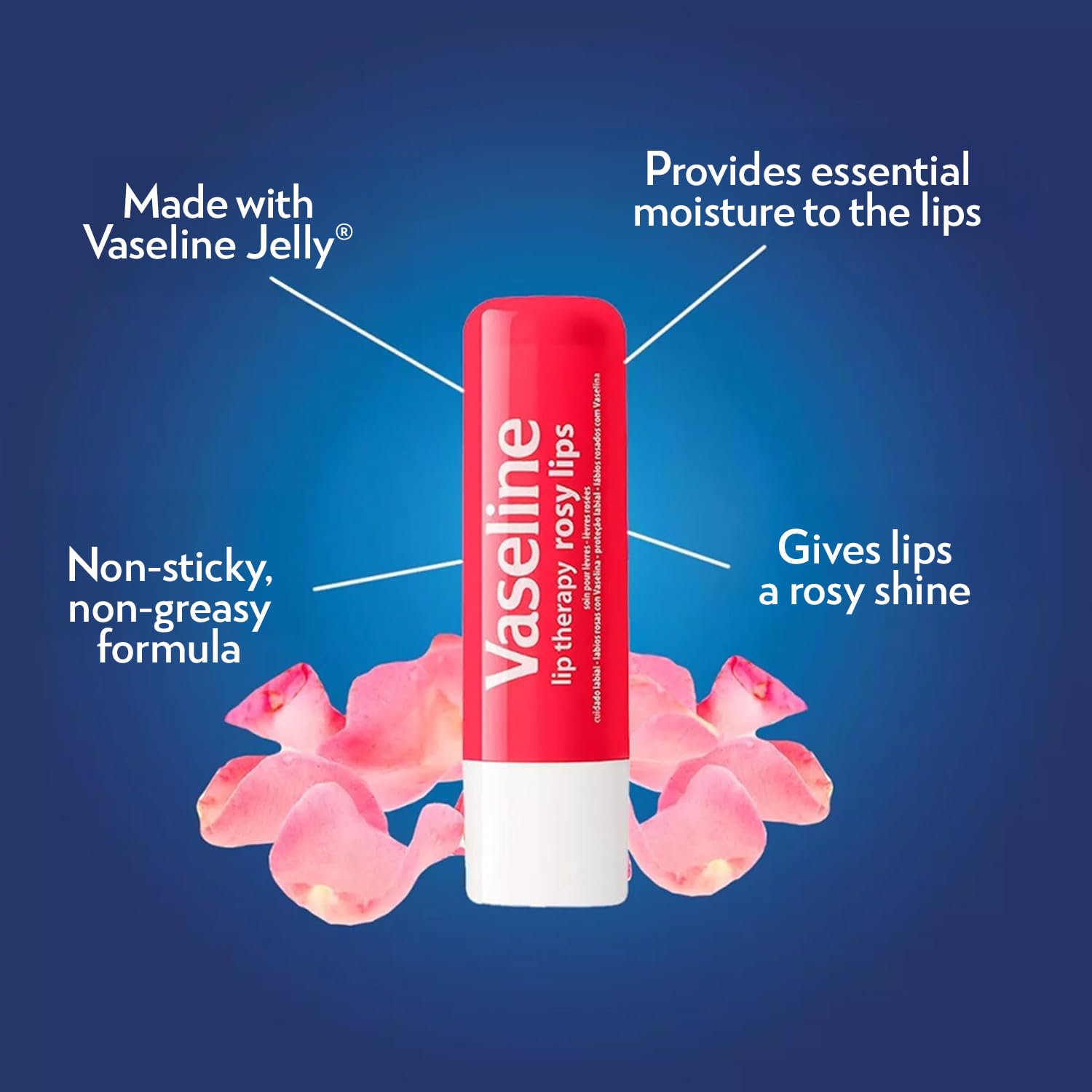 Textura cremosa de Vaseline Lip Therapy Rosy Lips