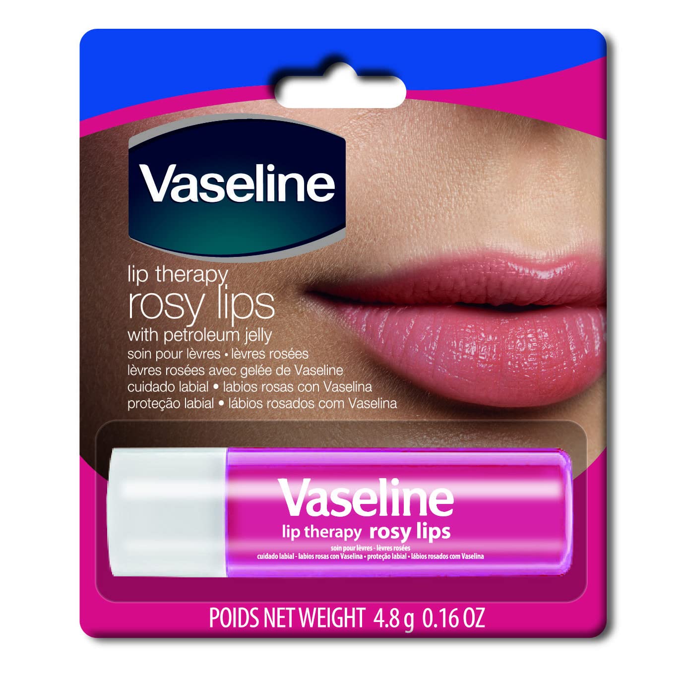 Aplicador giratorio de Vaseline Lip Therapy Stick para aplicación precisa.