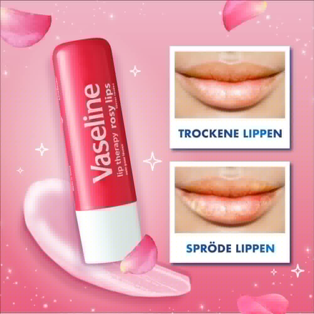 Protección de 24 horas con Vaseline Lip Therapy Stick para labios protegidos.