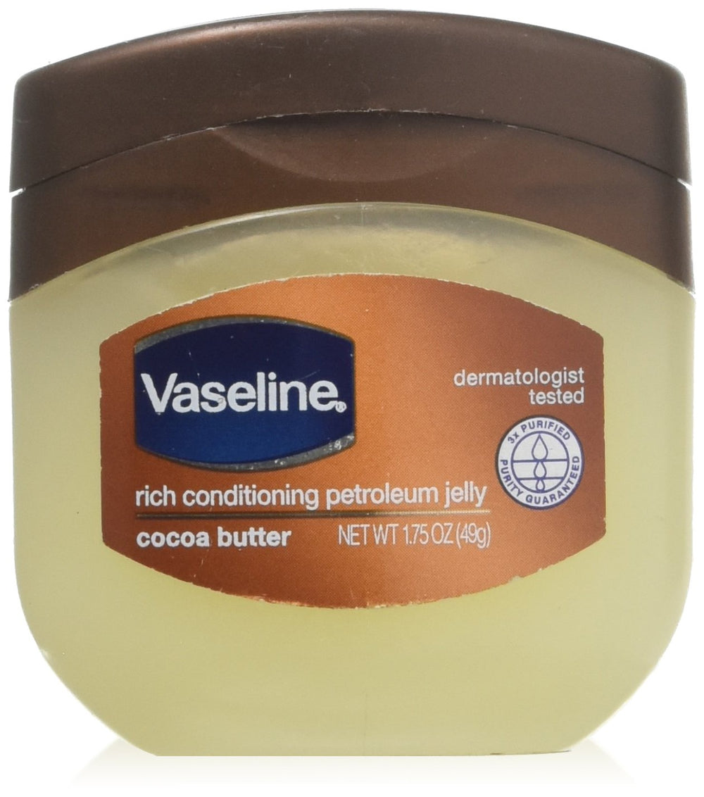 Vaseline con paquete de 6, manteca de cacao, hidratación suave y duradera.