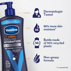 Bottle made with 50 percent recycled plastic and a recyclable pump