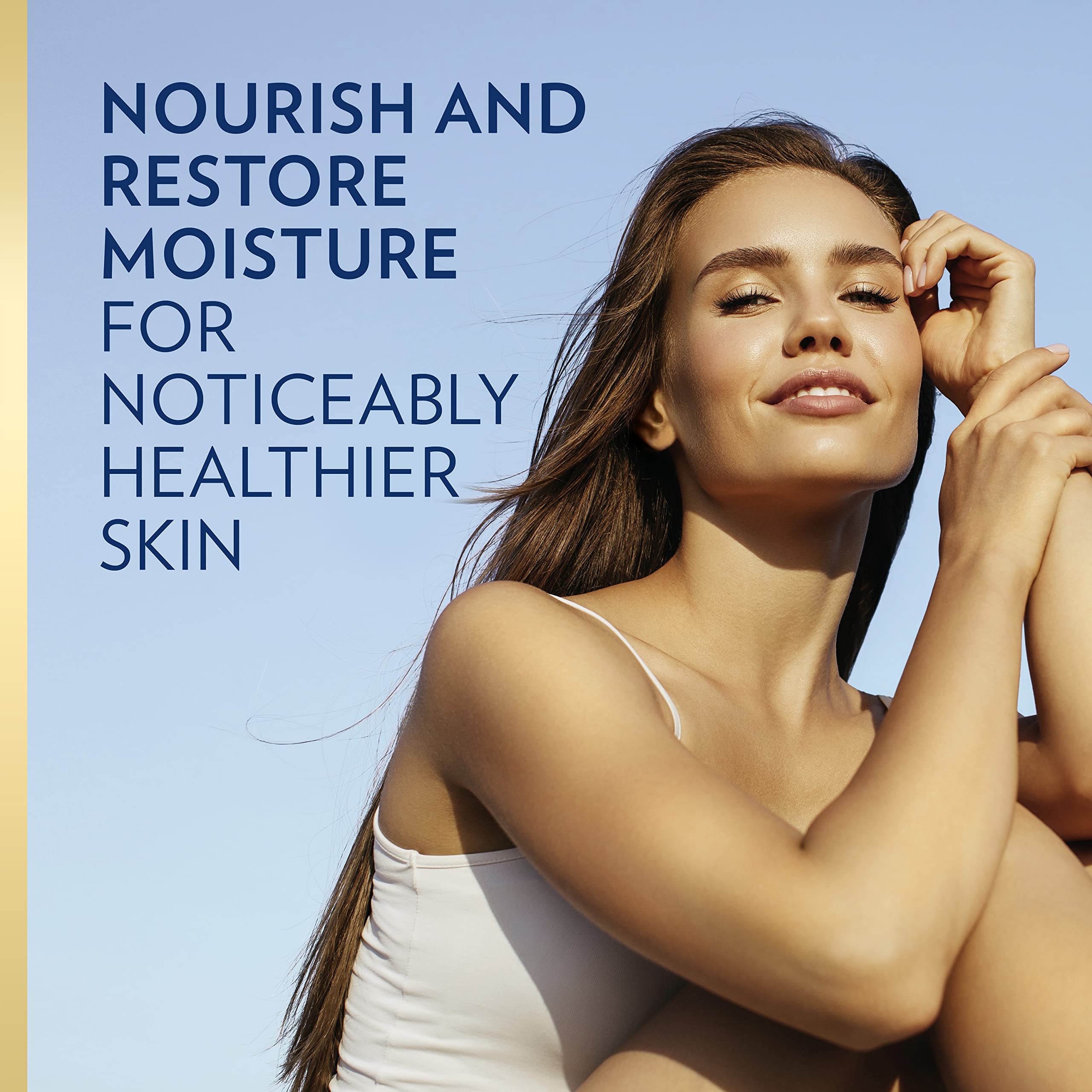 Vaseline Nourishing Moisture lotion texture close-up showing smooth finish