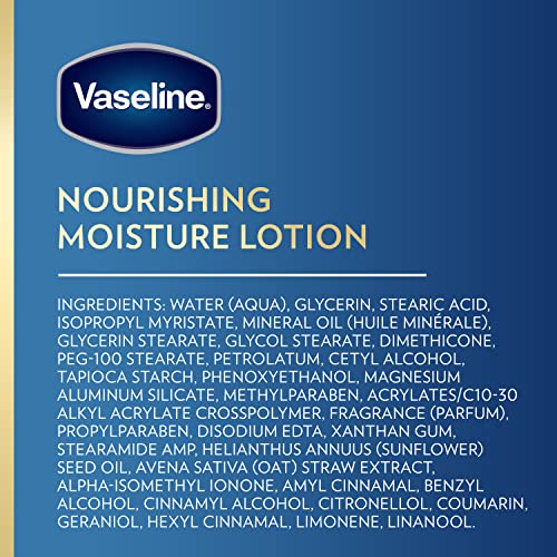 Vaseline Nourishing Moisture daily-use lotion in skincare routine