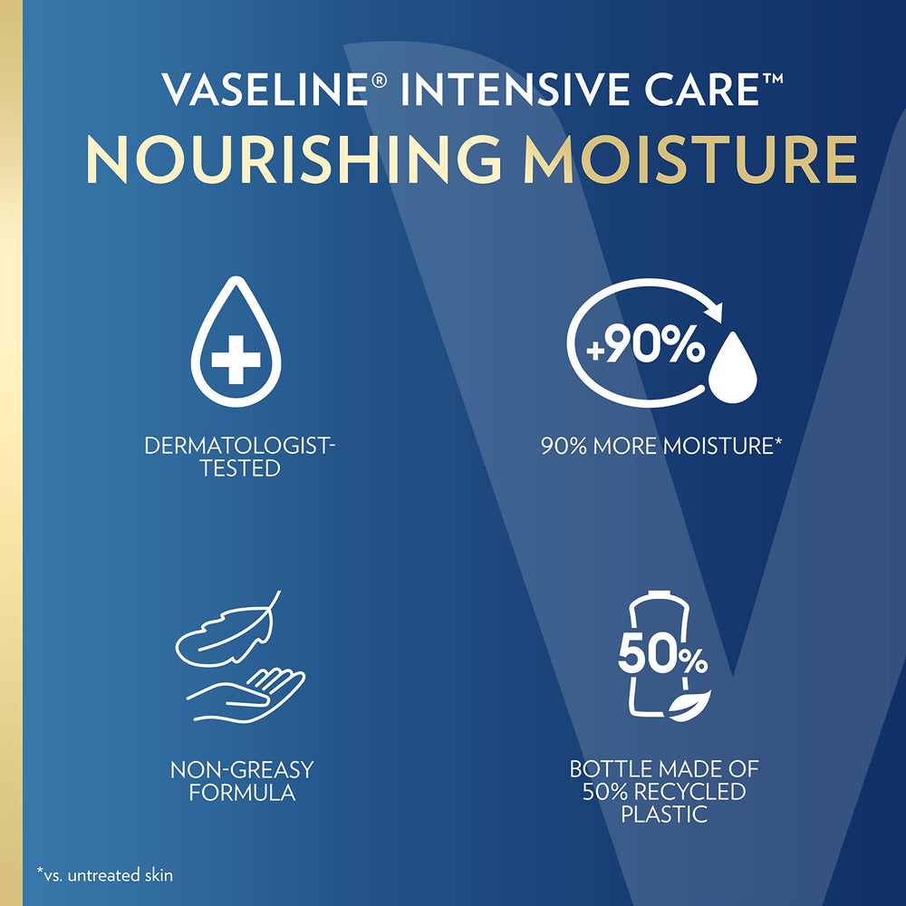 Vaseline Nourishing Moisture eco-friendly bottle made from recycled plastic