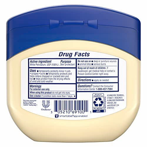 Vaseline Original con protección de barrera para piel seca y sensible.
