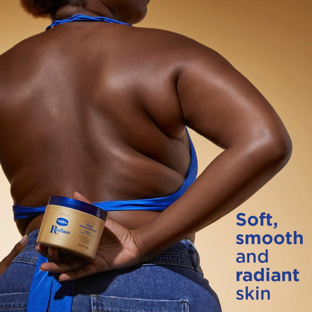 Vaseline Radiant X fórmula sin parabenos ni ftalatos para piel sensible.