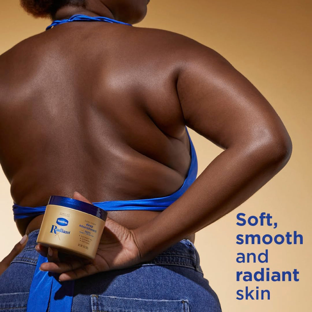 Vaseline Radiant X fórmula sin parabenos ni ftalatos para piel sensible.