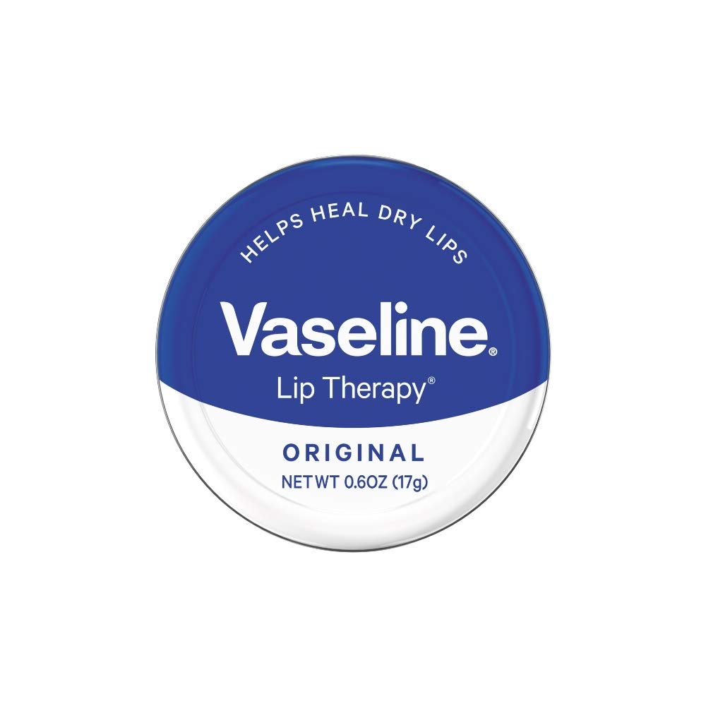 Vaseline Therapy Bálsamo Labial en lata original, pack de 3, hidratación suave para labios