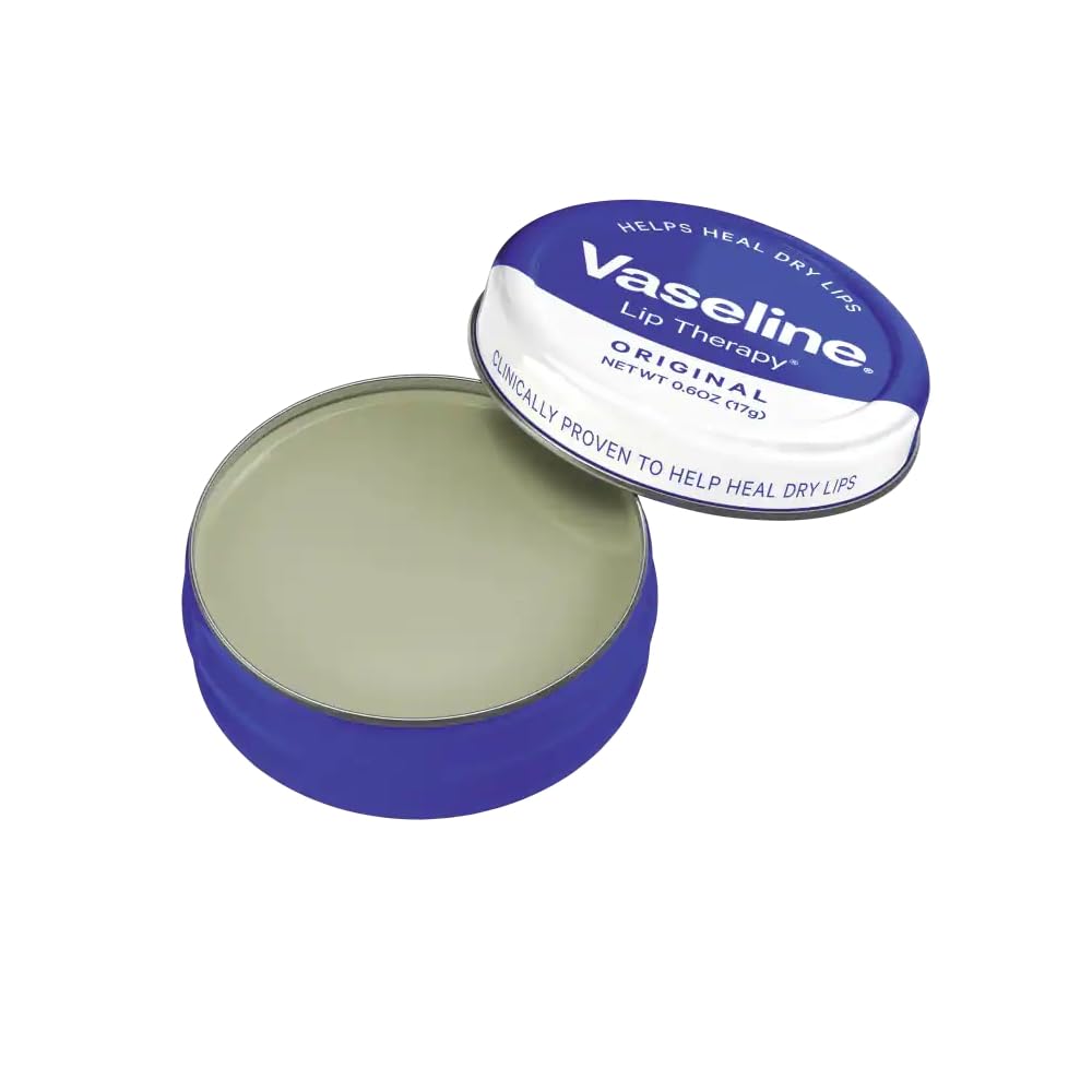 Vaseline Therapy Bálsamo Labial en lata original, tapa deslizante para uso diario