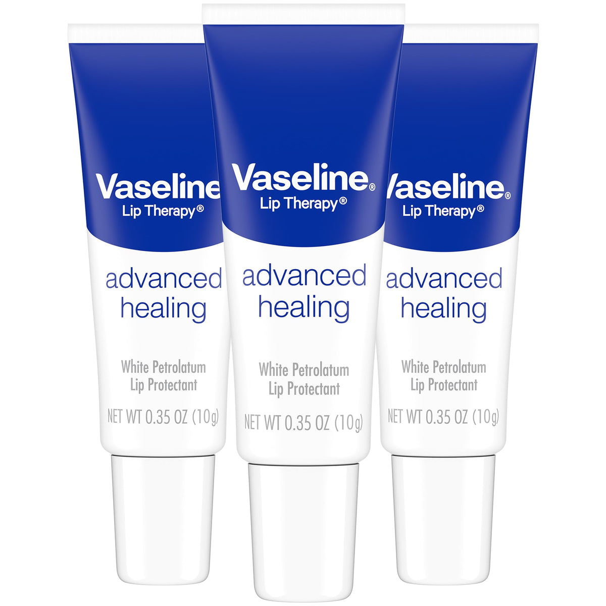 Vaseline Terapia Labial Avanzada Curación, tubo 0.35 oz para hidratación suave de labios