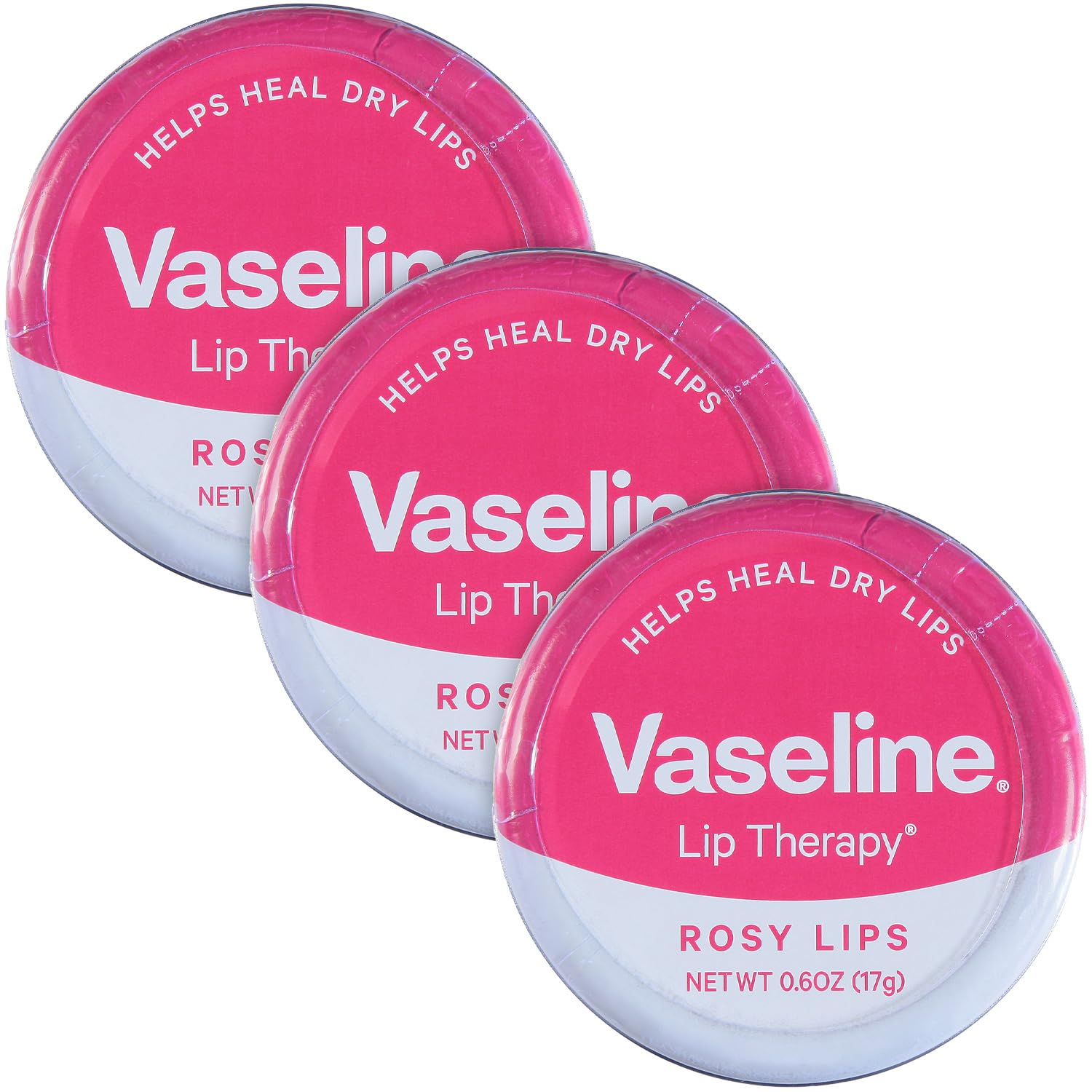 Vaseline Lip Therapy Rosy Lips, lata rosada para labios suaves y humectados durante todo el día.