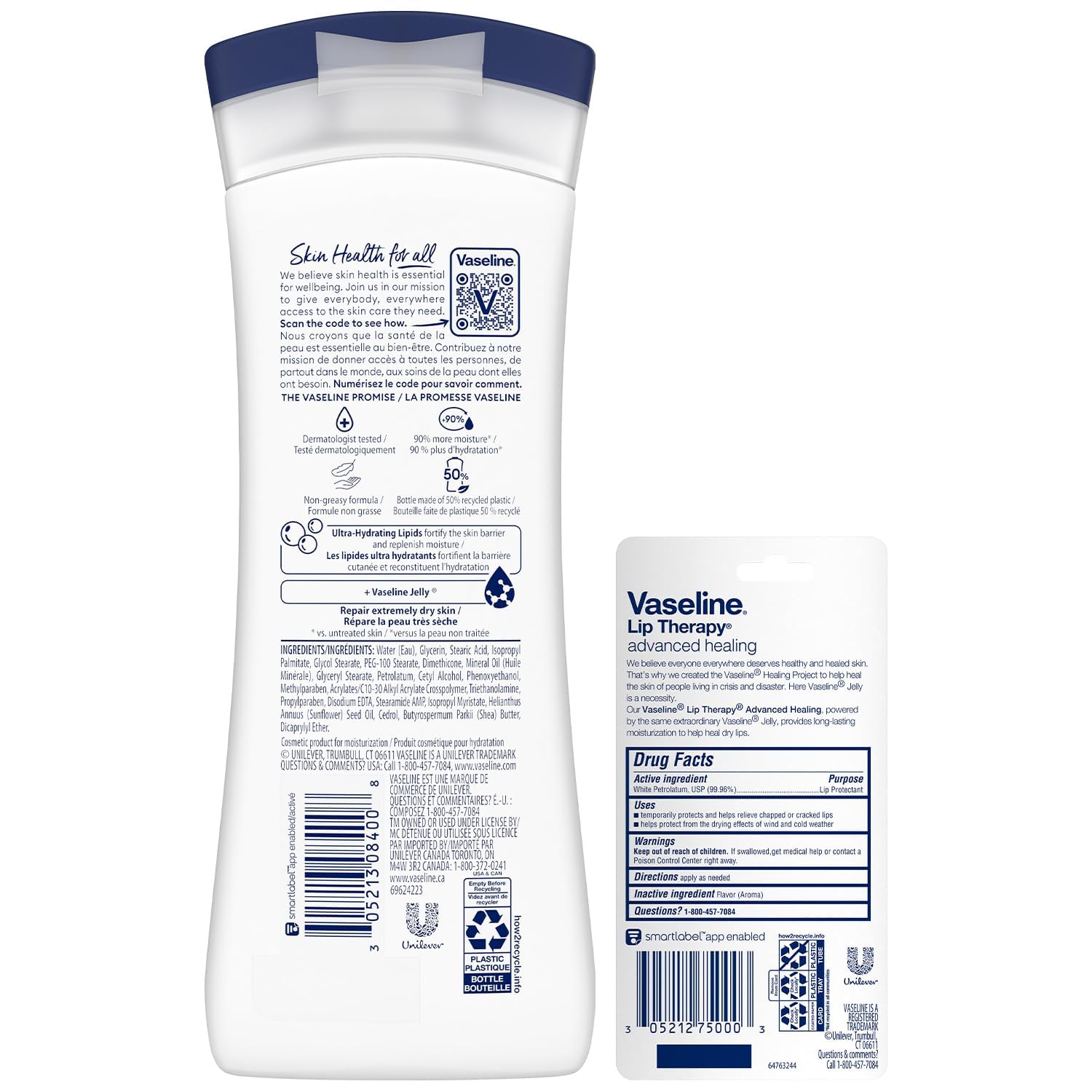 Vaseline terapia-labios tubo profesional, alivio inmediato para labios agrietados.