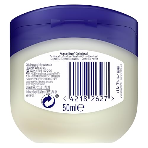 Aplicación suave de vaselina para piel seca.