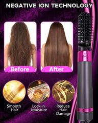 Removable brush head by VASONNI enabling easy cleaning and compact storage.