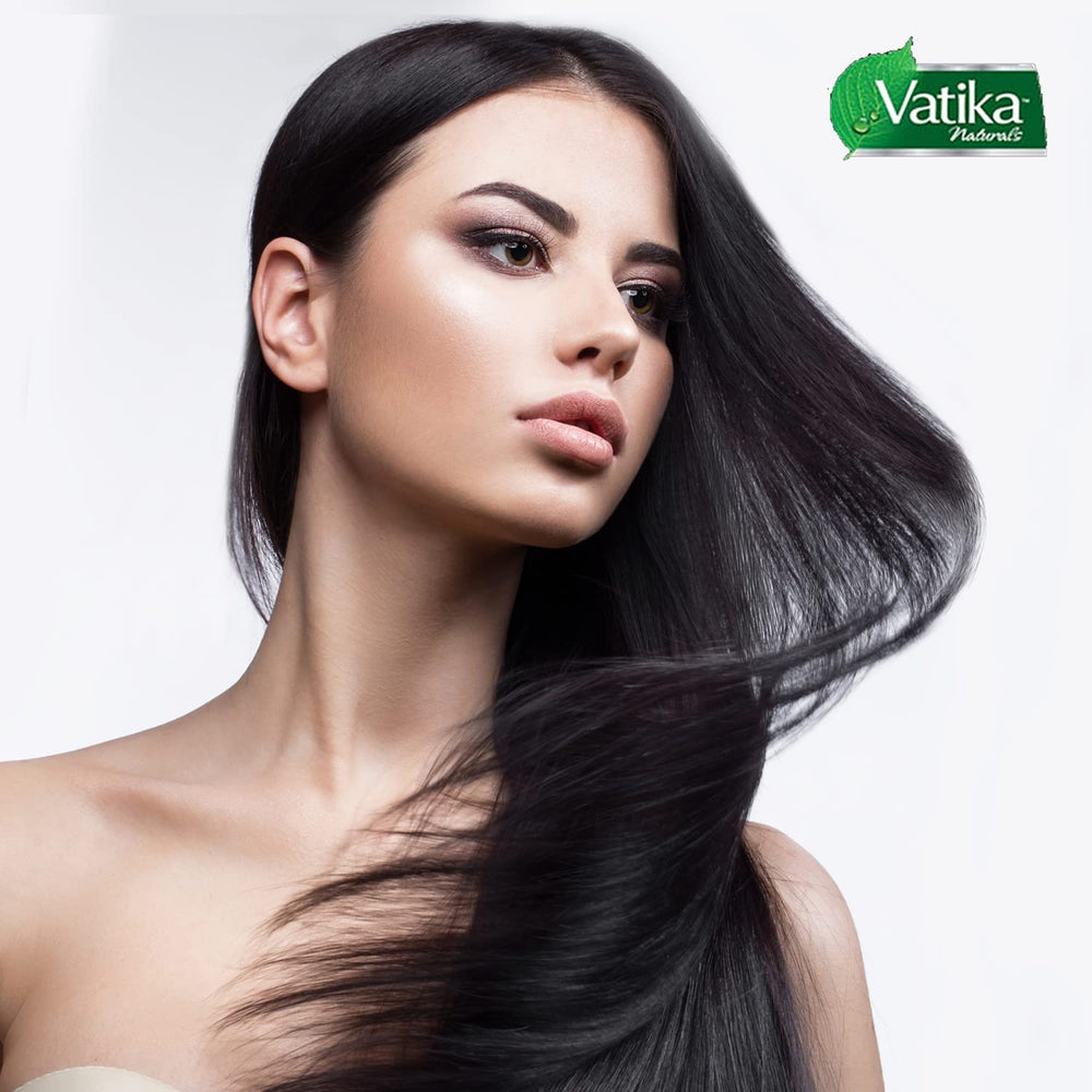 Vatika Naturals Aceite Cactus Brillo Saludable: cabello con brillo natural.