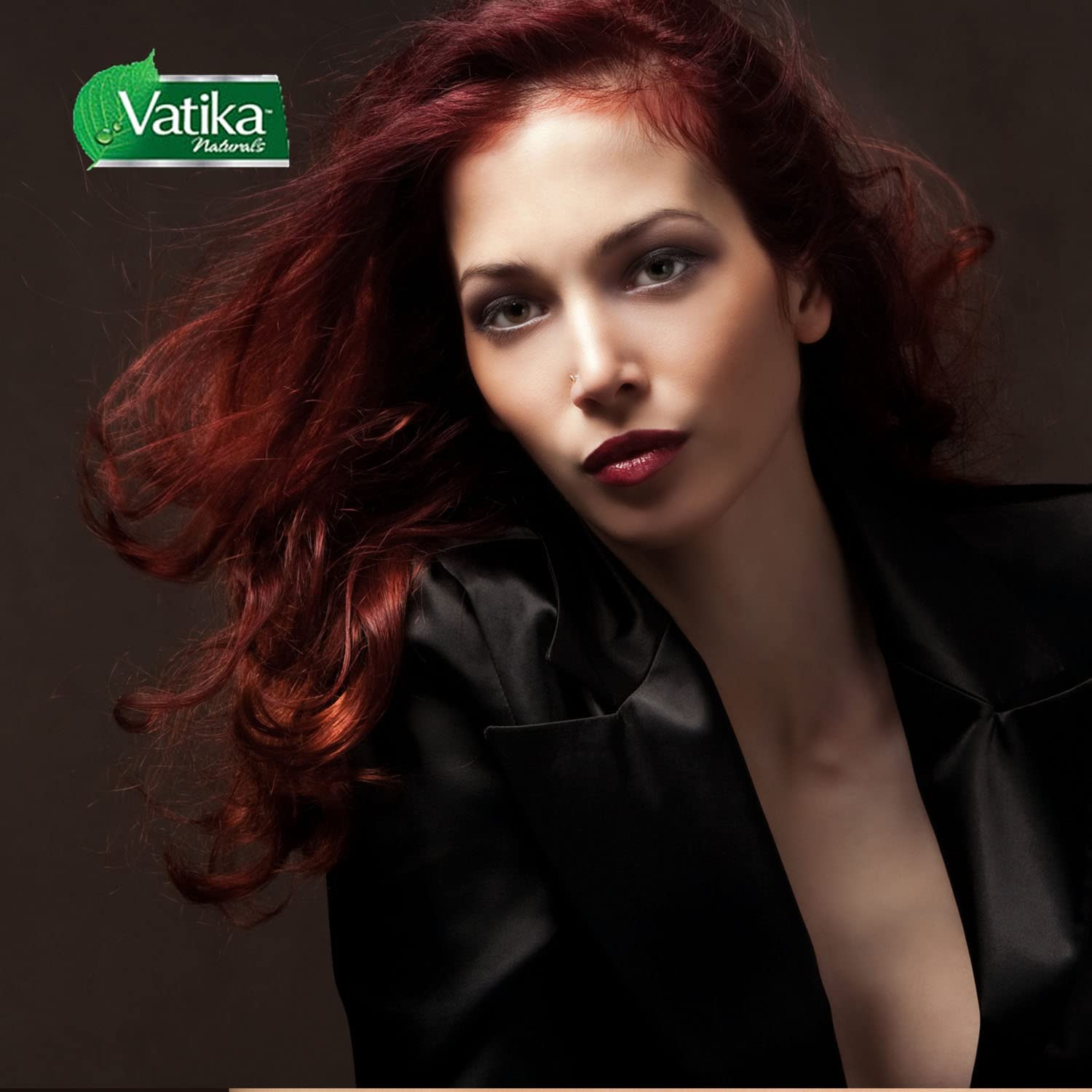 Vatika Naturals Burgundy yields a soft, shiny finish.