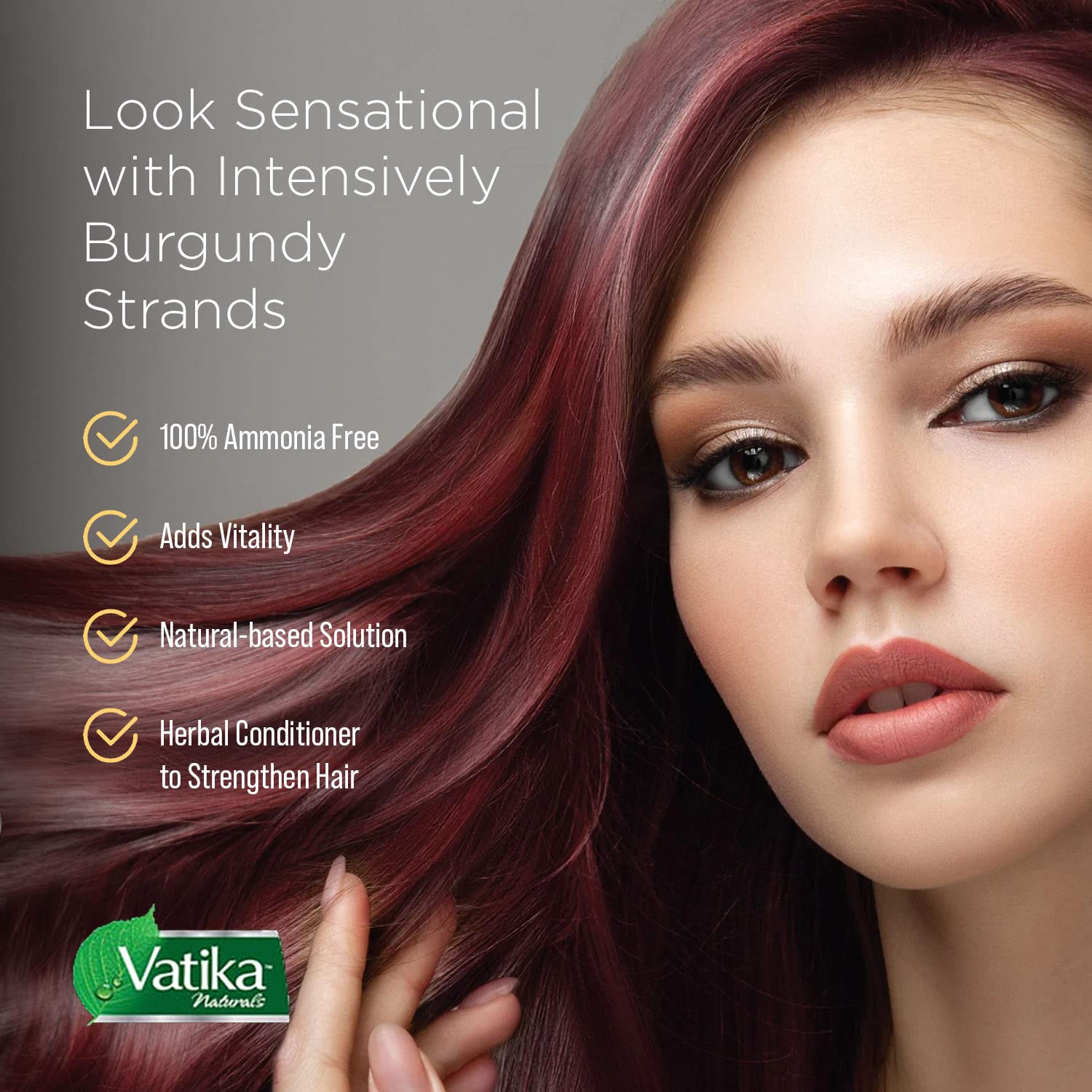 Ammonia-free formula with natural henna for gentler dye.