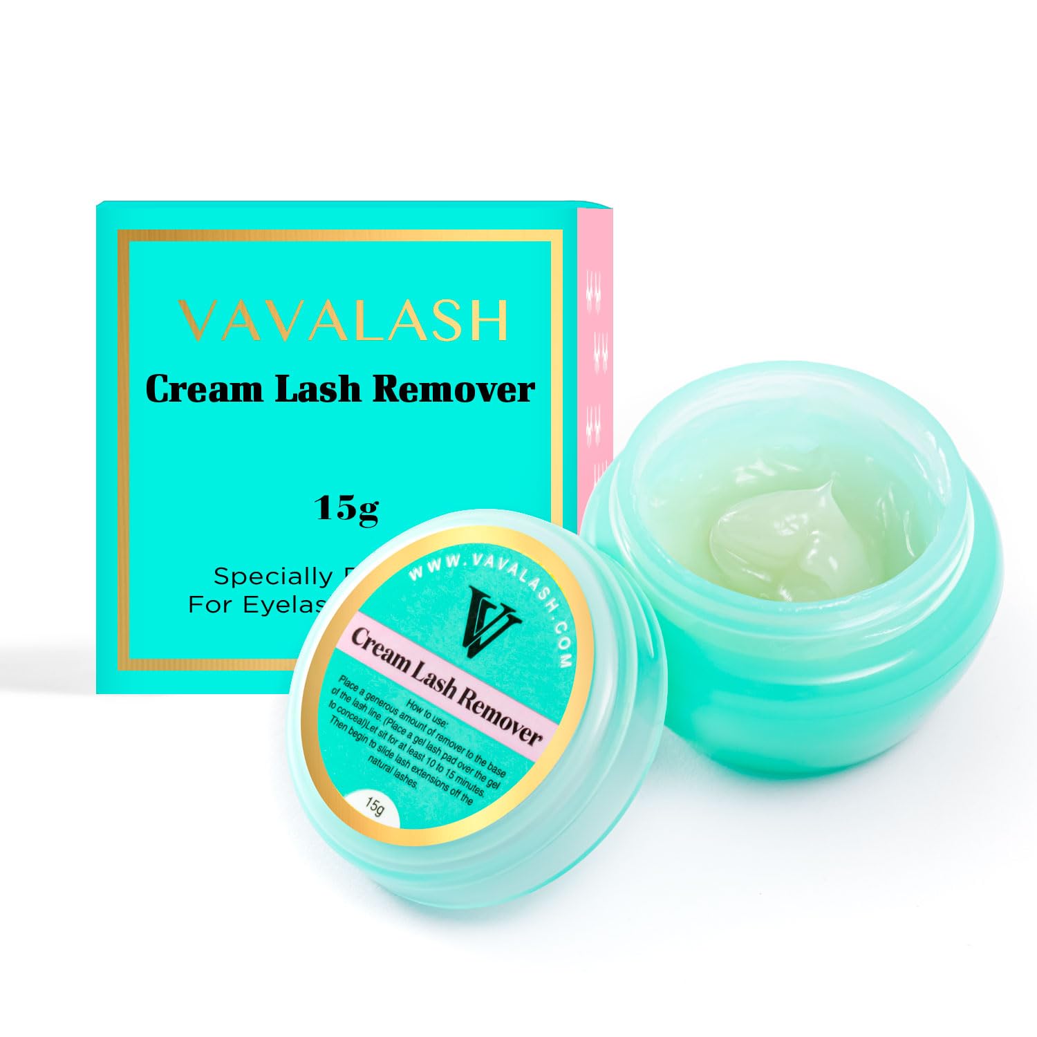 VAVALASH desmaquillante de pestanas crema para salón elimina extensiones con suavidad