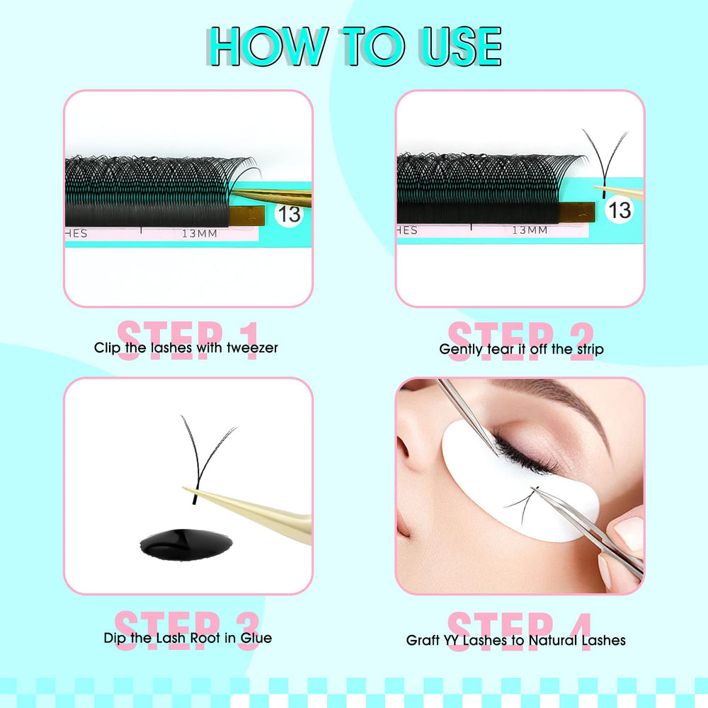 VAVALASH extended stems improve contact and retention with natural lashes.