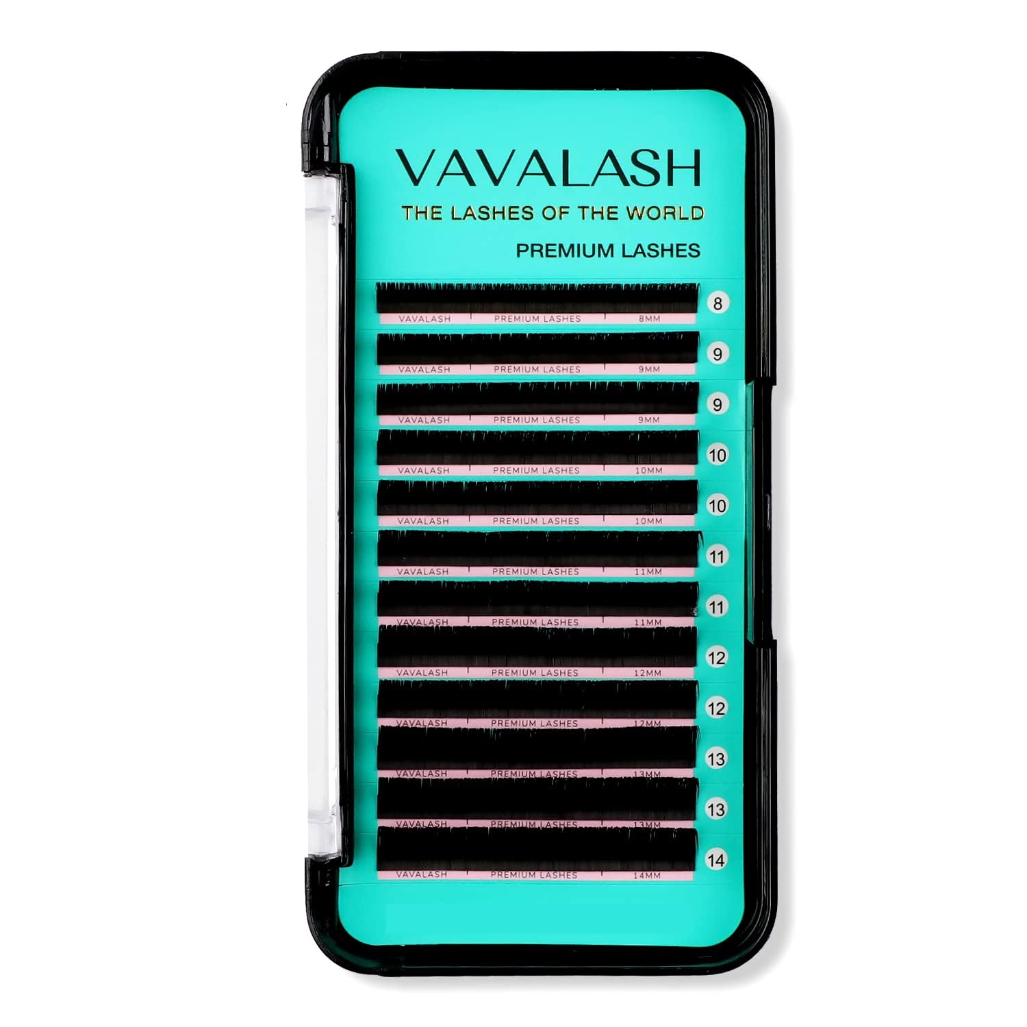 VAVALASH eyelash extensions 0.03-cc 10mm closeup for precise, lightweight lashes