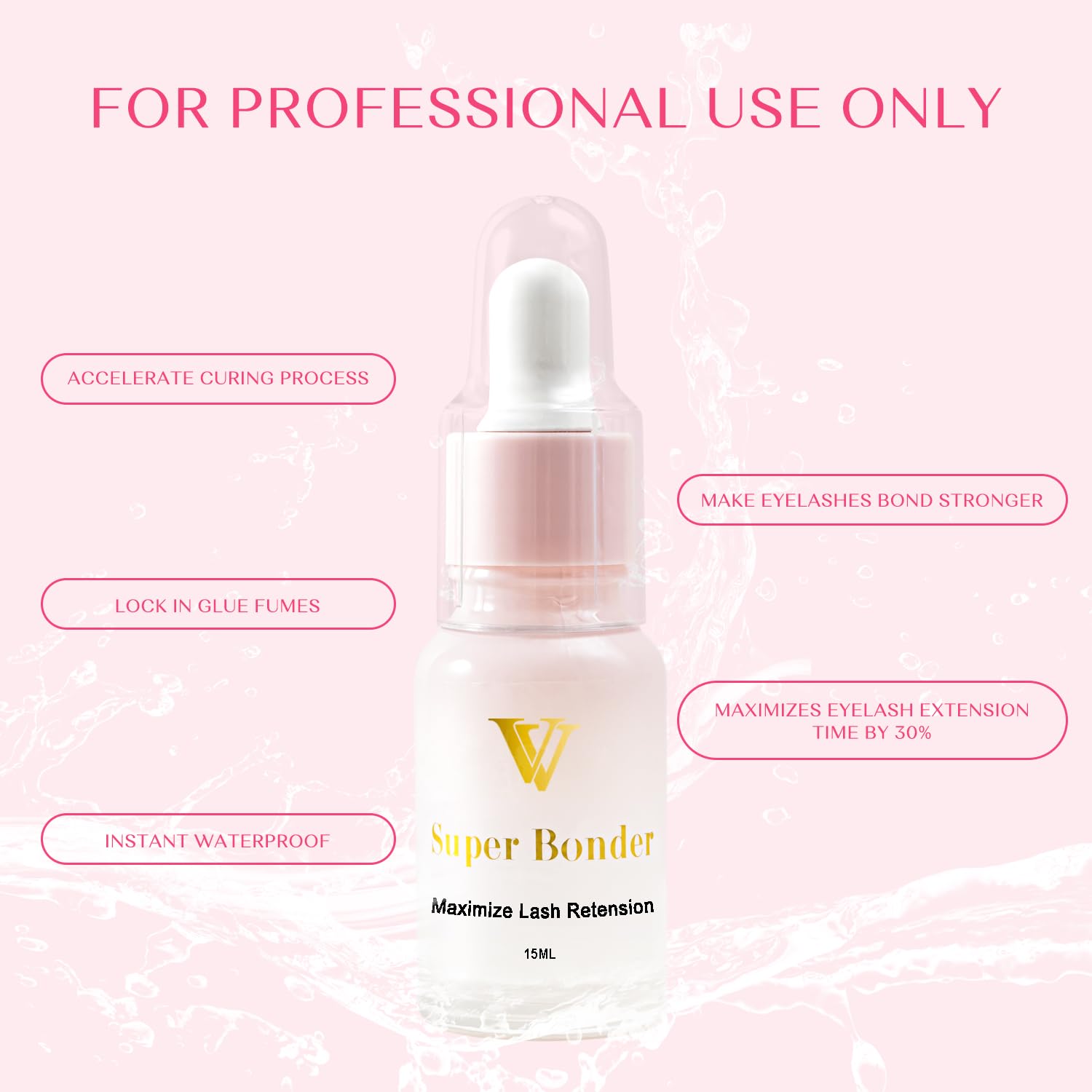 VAVALASH lash bonder drying time close-up shows fast cure at the root area.
