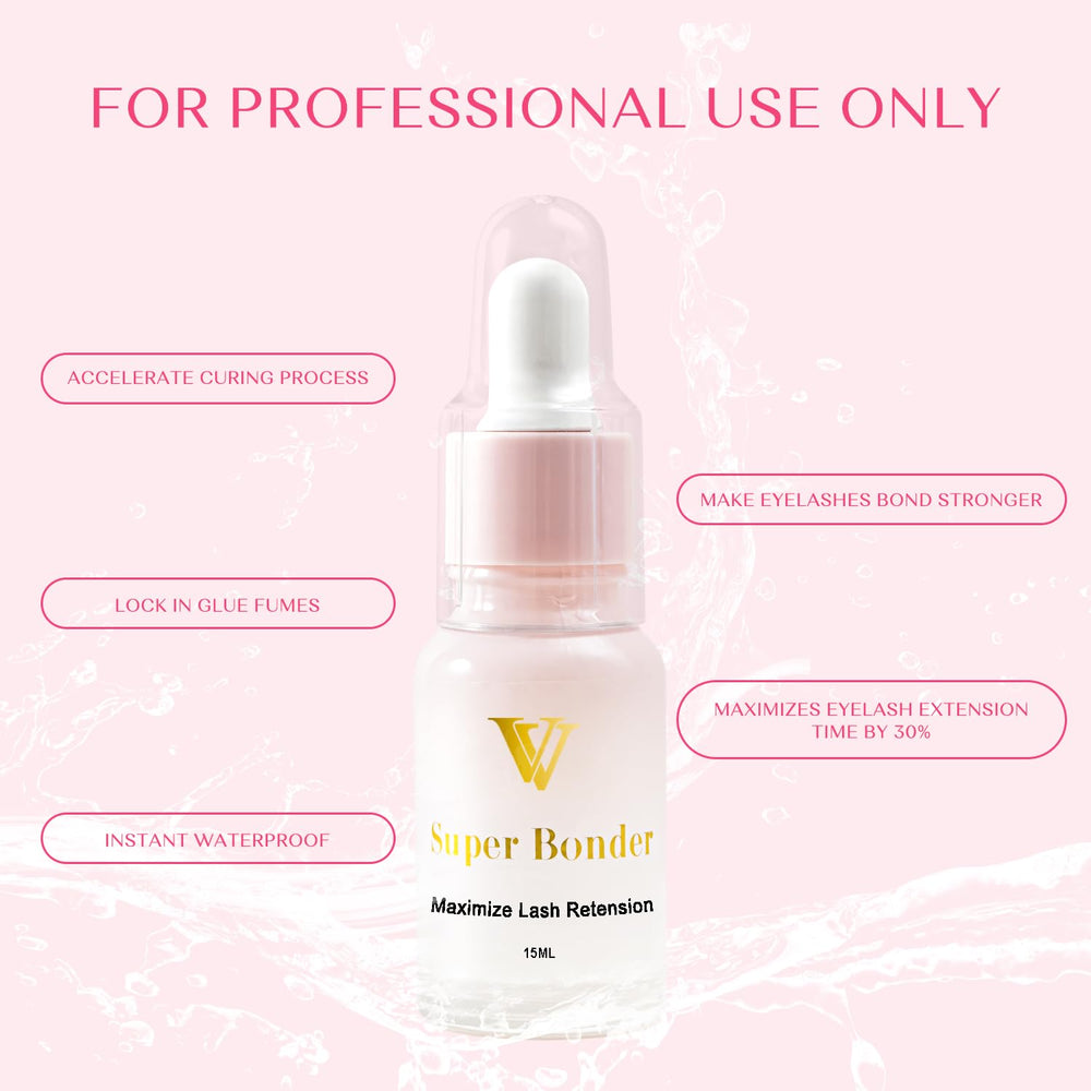 VAVALASH lash bonder drying time close-up shows fast cure at the root area.