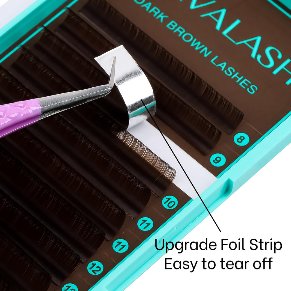 VAVALASH premium PBT silk dark brown lashes for lightweight wear