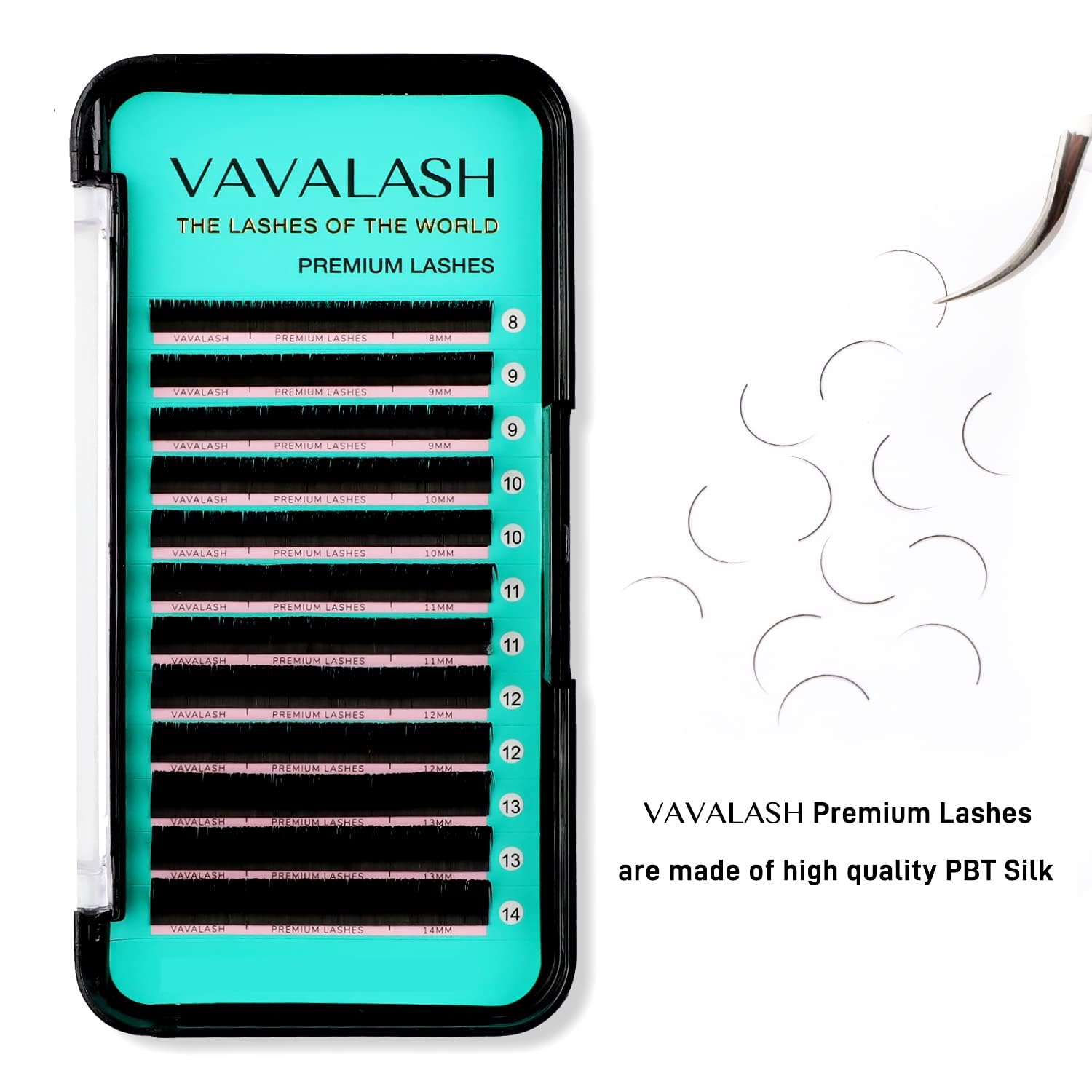 VAVALASH premium silk lashes close-up, ultra-soft PBT feel for comfortable wear.