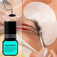 VAVALASH Volume Plus black adhesive close-up demonstrating seamless bond without white residue.