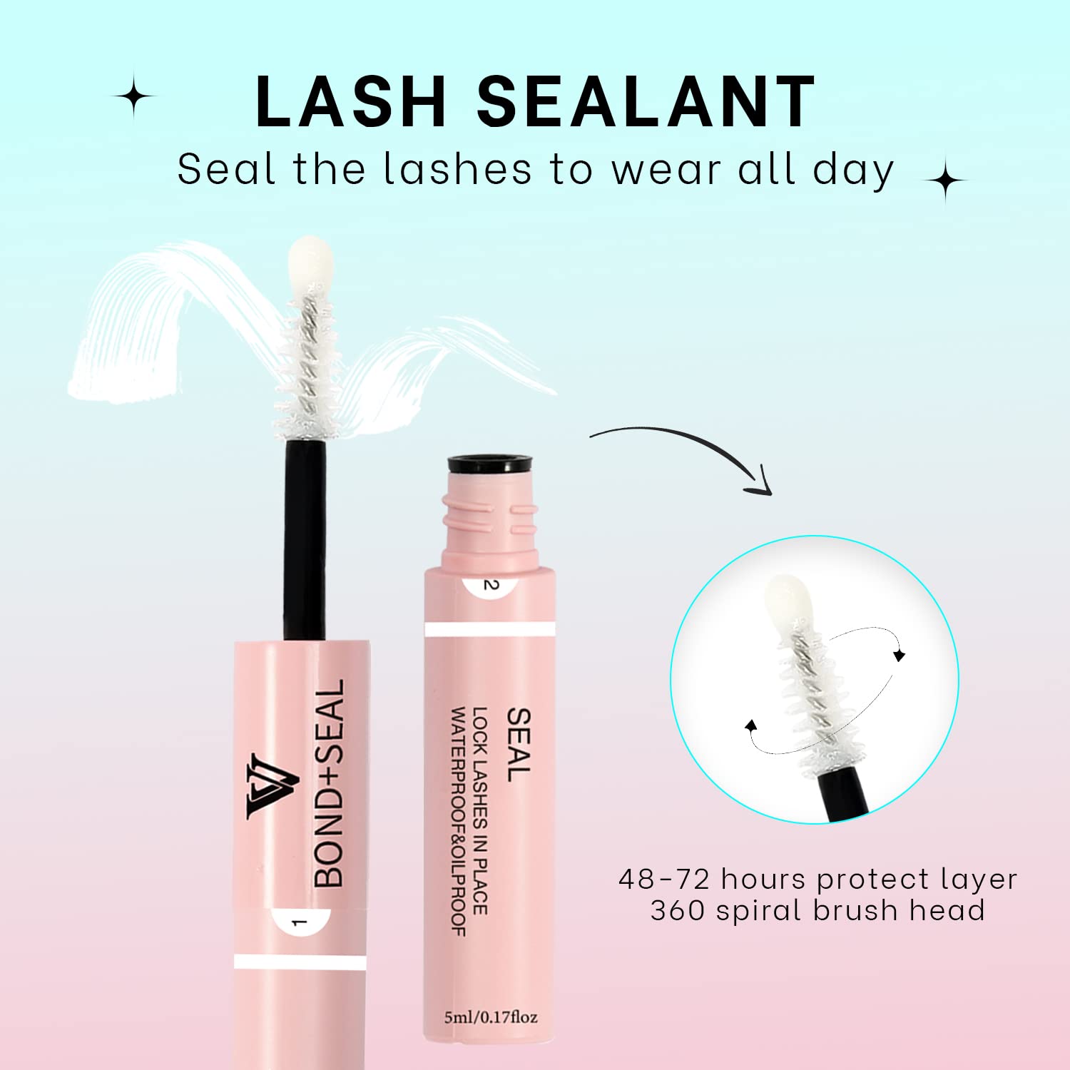 VAVALASH 48-72 hour waterproof hold shown on synthetic lashes.