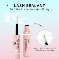 VAVALASH 48-72 hour waterproof hold shown on synthetic lashes.