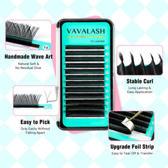 VAVALASH YY fans on tray designed for faster application and retention.