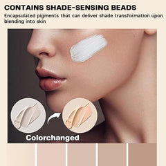 VBEYD Foundation 4-in-1 SPF50 application protecting skin from sun exposure