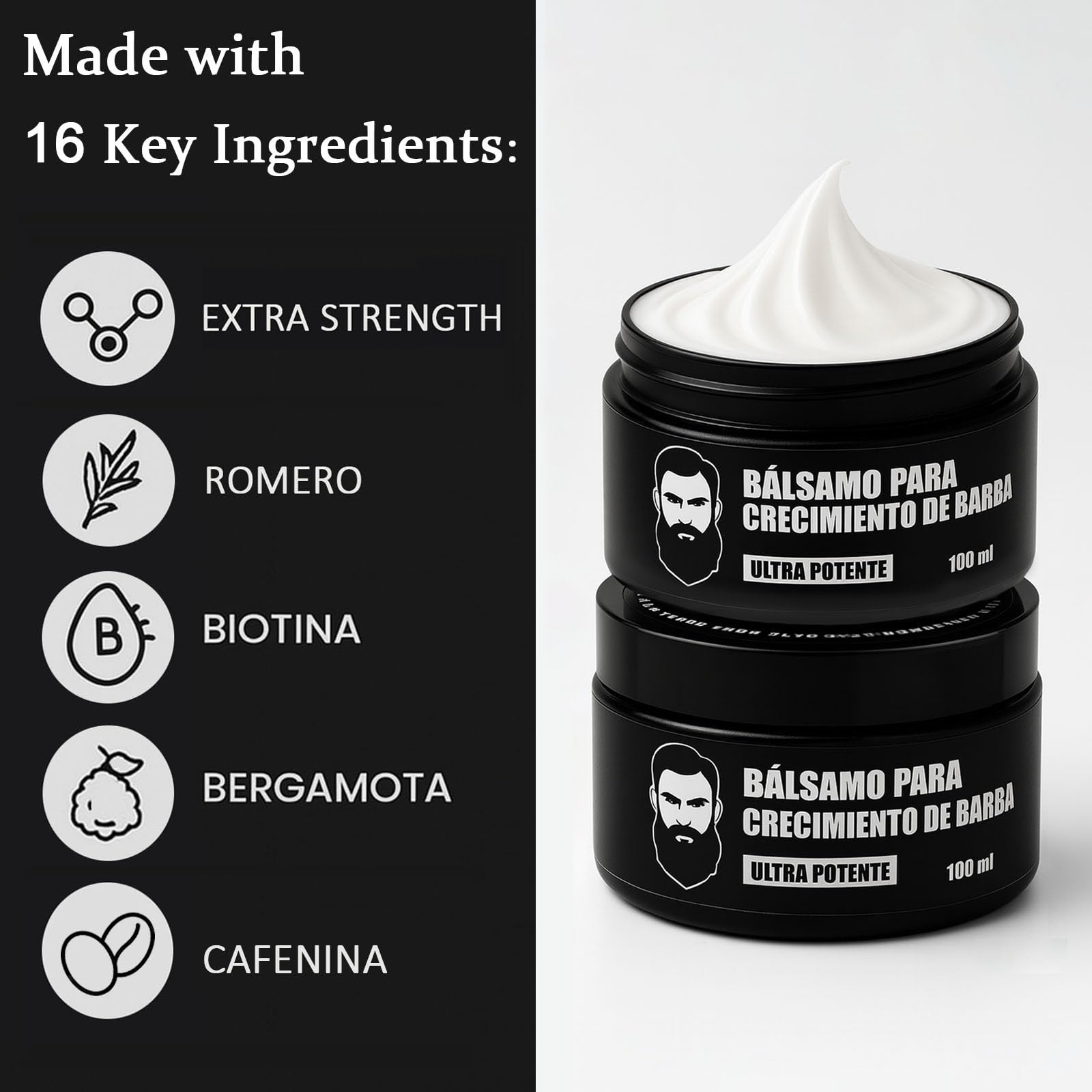Applying Vbolre Beard Stimulating Balm to clean skin for nourishment.