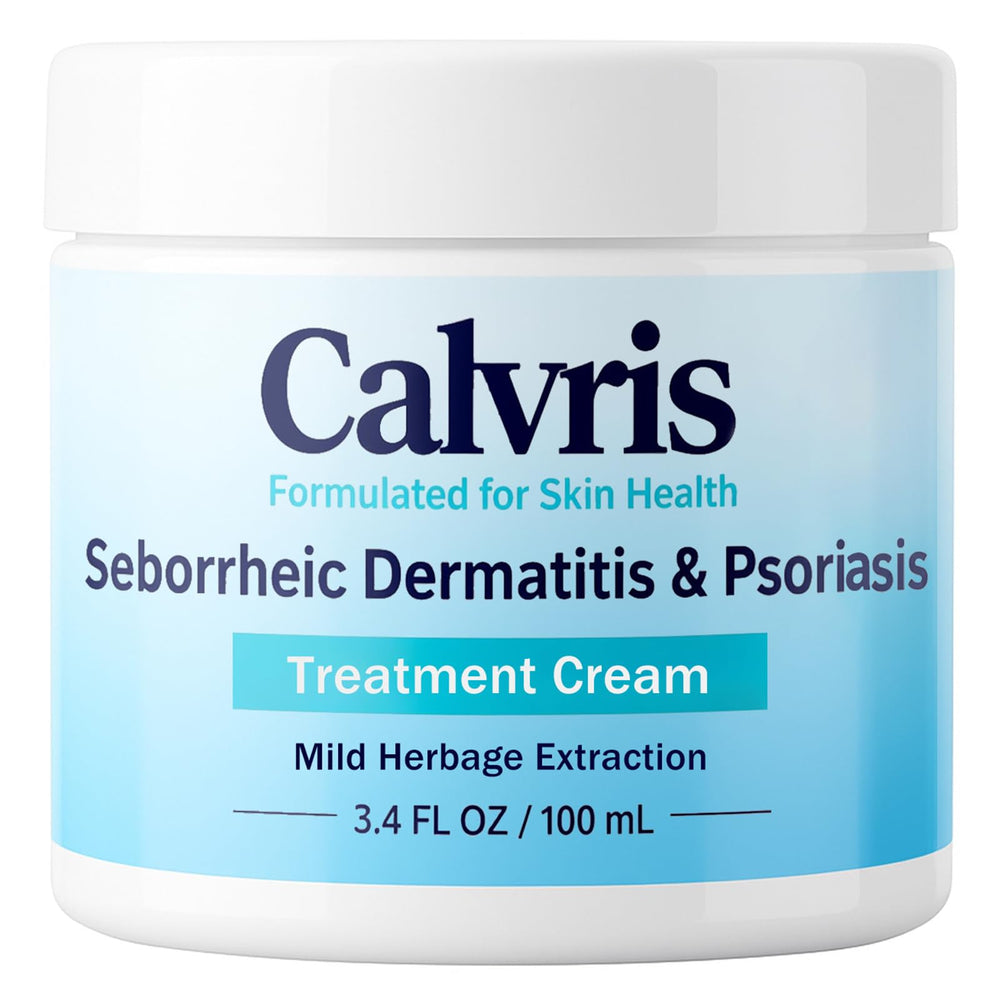 Vbolre Calvris scalp and beard comfort cream bottle showing non-greasy daily care