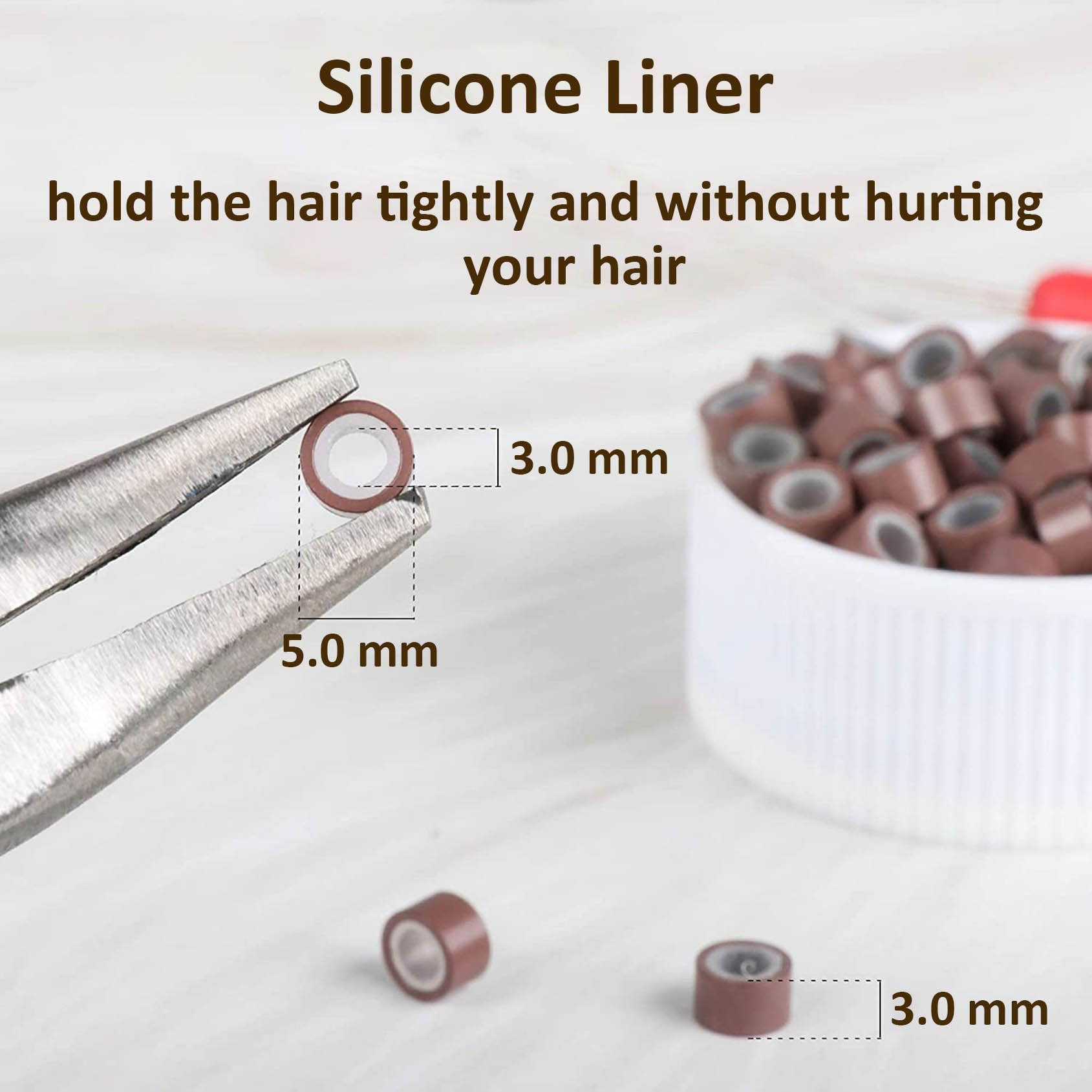 VCAY curved hair needles for neat micro-link work