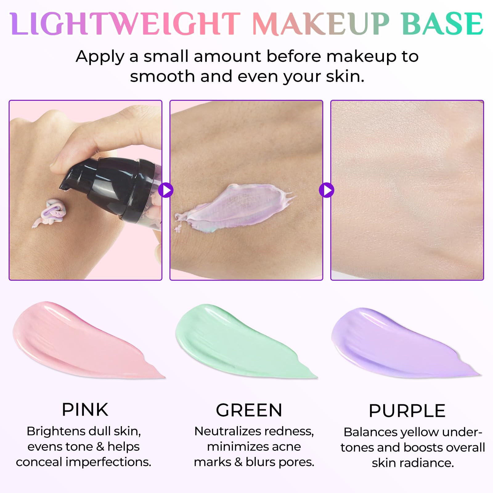Vceeoy primer facial tono unificado para retoques rápidos.