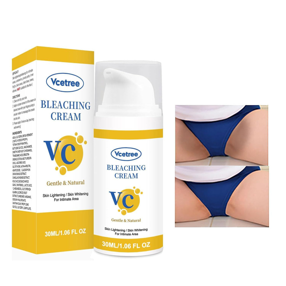 VCETREE crema blanqueadora en botella para uso diario seguro