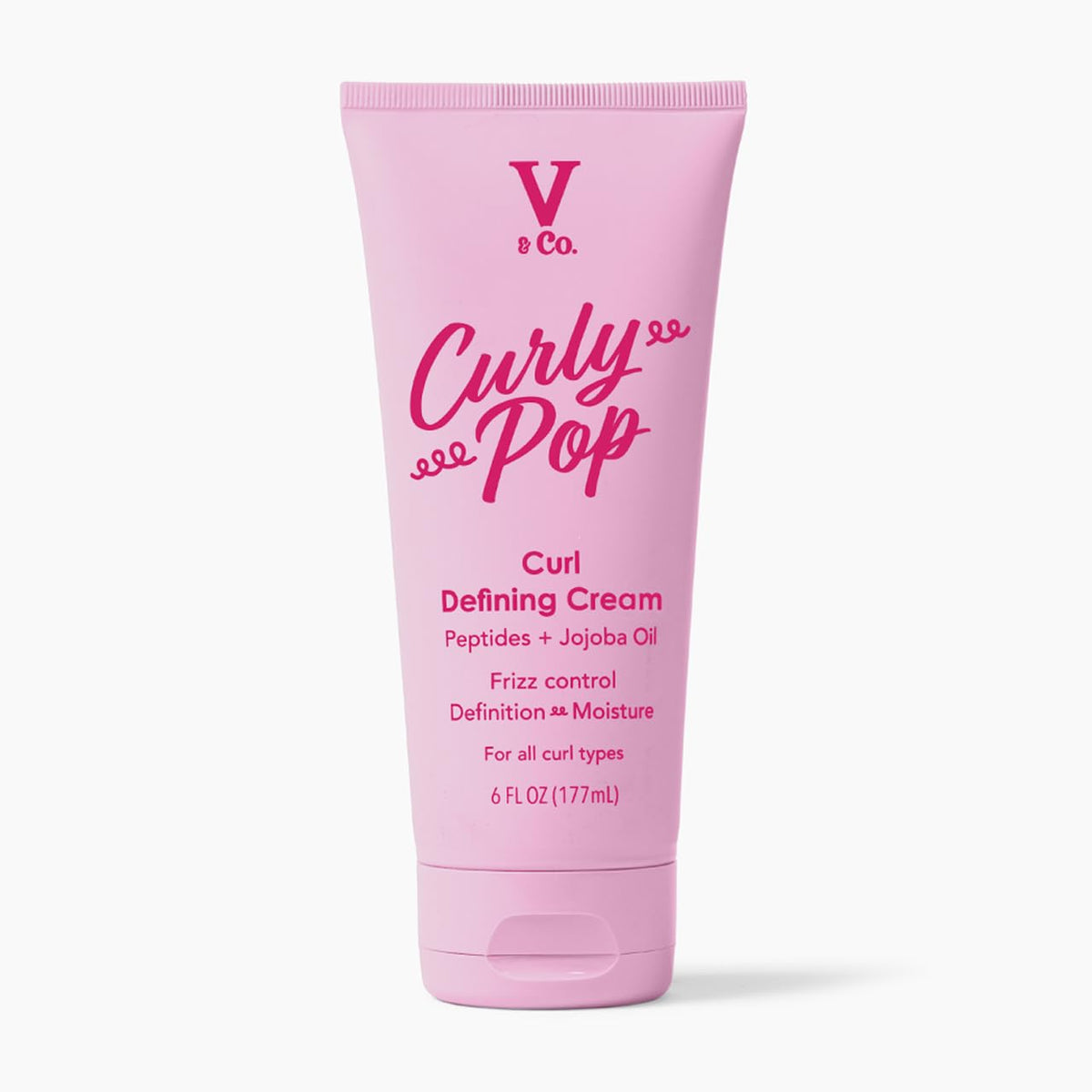 V&CO Curly Pop: crema definidora para rizos, con definición y brillo duradero.