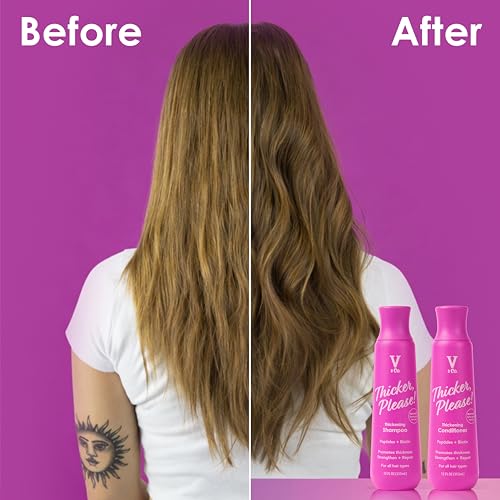 Lightweight anti-thinning shampoo texture showcased by V&Co