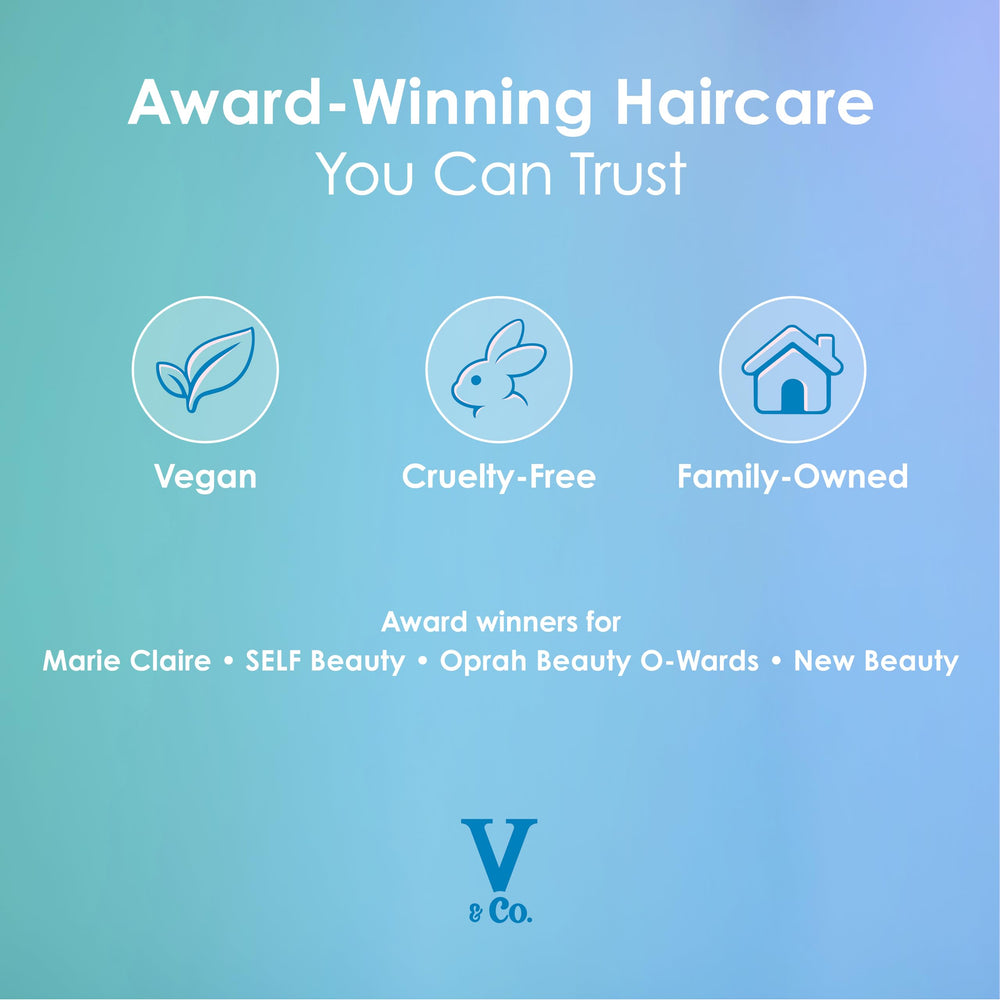 Before and after V&Co Moisturizing Conditioner for soft hair