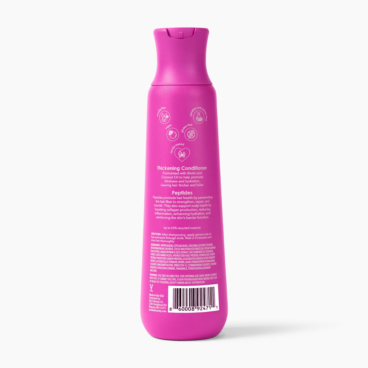 V&Co sustainable packaging with recycled material content