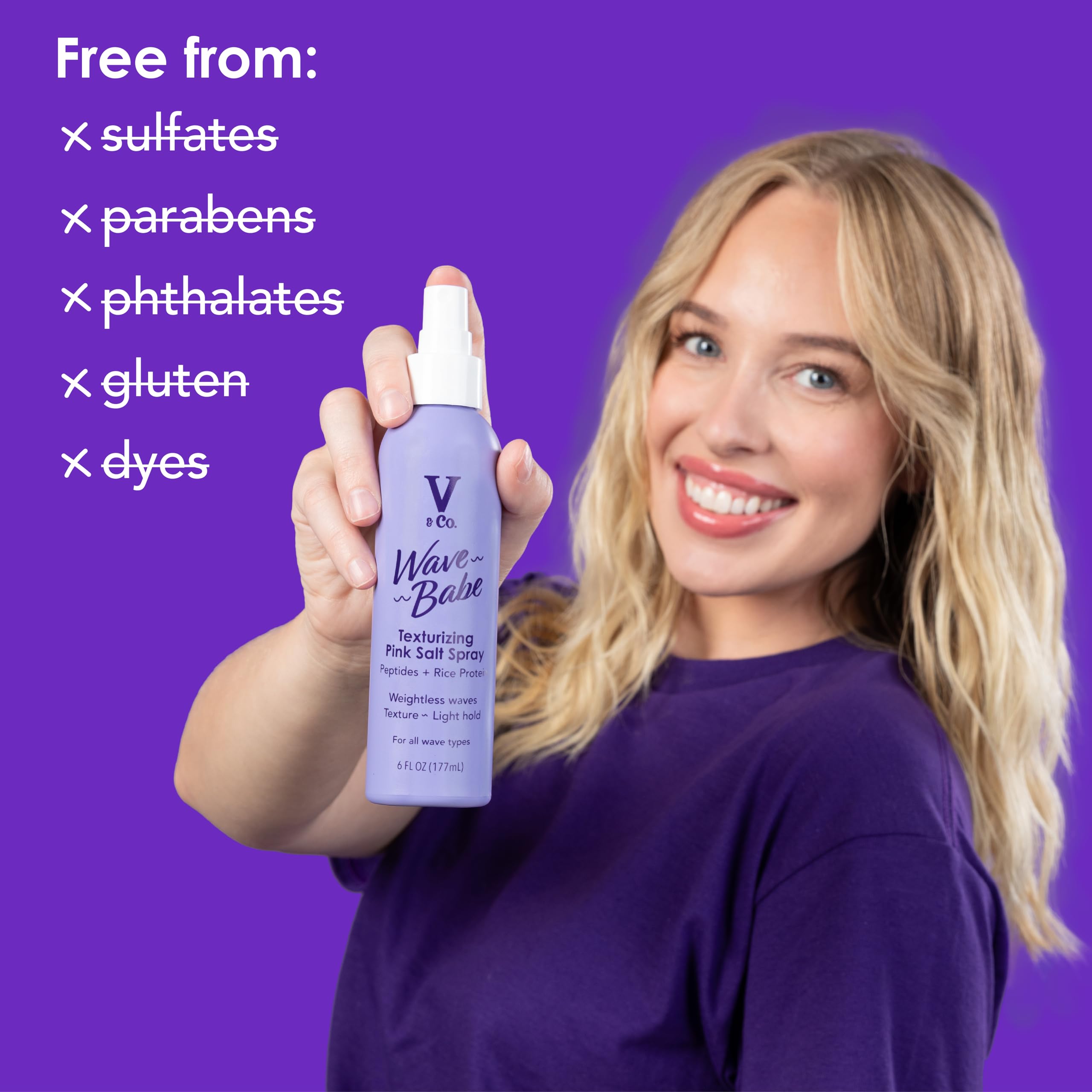 V&Co Wave Babe anti-frizz formula boosts definition